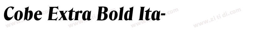 Cobe Extra Bold Ita字体转换